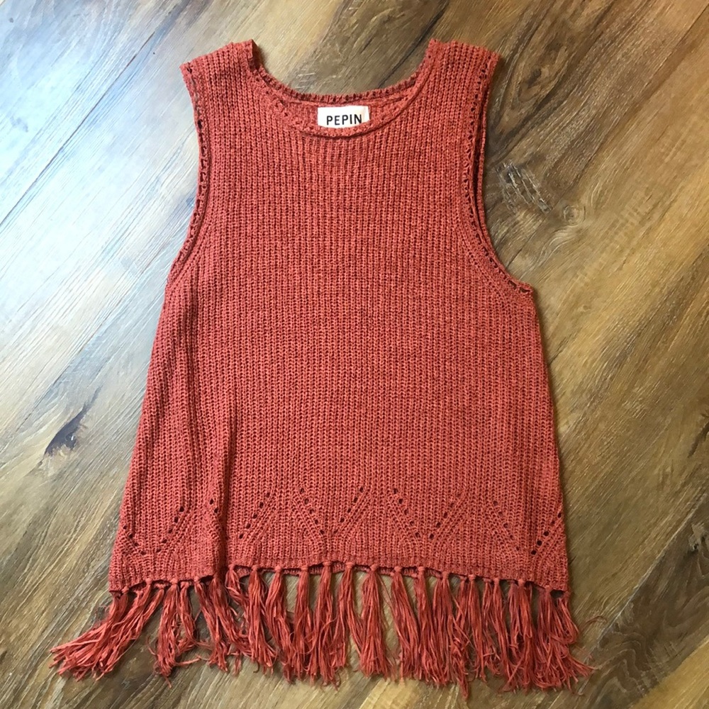 Pepin rust orange tank top
